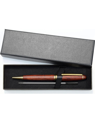 Set de 3 Bolígrafos de Madera Cambond con Recambios Tinta Negra