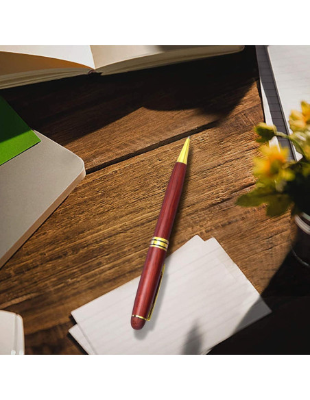 Set de 3 Bolígrafos de Madera Cambond con Recambios Tinta Negra Set de 3 Bolígrafos de Madera Cambond con Recambios Tinta Negra