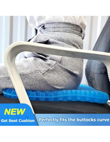 Cojín de Asiento de Gel Helishy 40x35cm Antideslizante