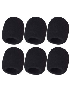 6 Fundas de Espuma Negra para Micrófono Swagwert SM58 E835
