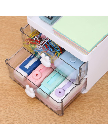 Organizador de Escritorio LETURE Blanco con Cajones 13x15x11.5 cm