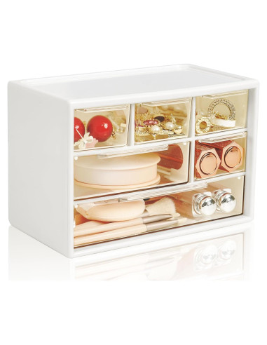 Organizador de Escritorio FODIENS Mini 6 Cajones Blanco