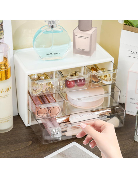 Organizador de Escritorio FODIENS Mini 6 Cajones Blanco