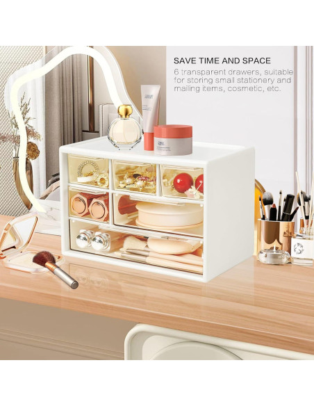 Organizador de Escritorio FODIENS Mini 6 Cajones Blanco