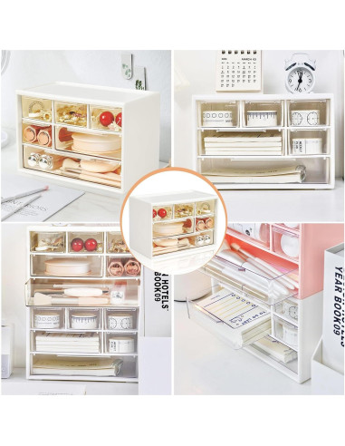 Organizador de Escritorio FODIENS Mini 6 Cajones Blanco