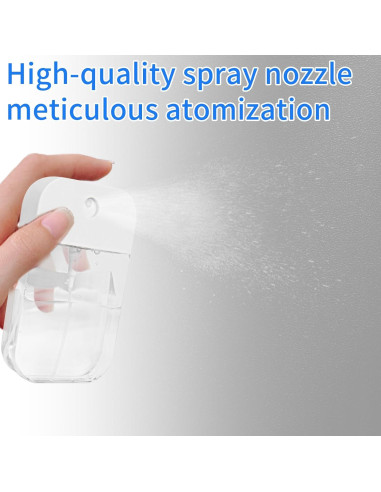 4 Botellas de Spray Rimoev 50 ml Transparentes Reutilizables