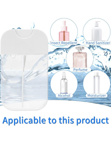 4 Botellas de Spray Rimoev 50 ml Transparentes Reutilizables