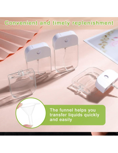 6 Botellas de Spray Transparentes 50ml LMYzhijia Recargables