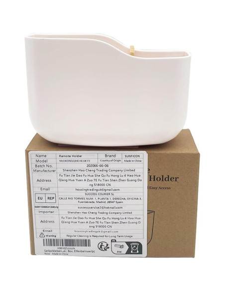 Soporte Adhesivo para Control Remoto SUNFICON Blanco 14x5x9cm