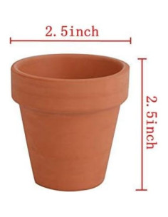 36 Macetas de Arcilla FCFKUK 6.35 cm con Drenaje para Suculentas 2