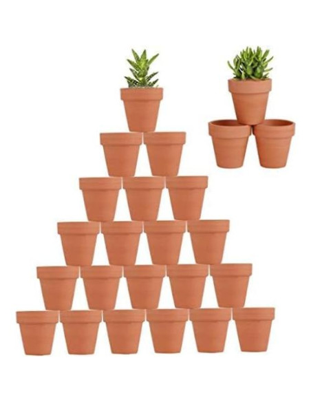 36 Macetas de Arcilla FCFKUK 6.35 cm con Drenaje para Suculentas 36 Macetas de Arcilla FCFKUK 6.35 cm con Drenaje para Suculentas