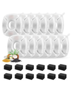24 Filtros de Reemplazo Porens para Fuente de Agua para Gatos 2.8L