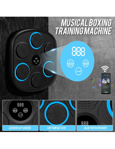 Máquina de Boxeo Musical BIRDDIE MB2829 con Guantes