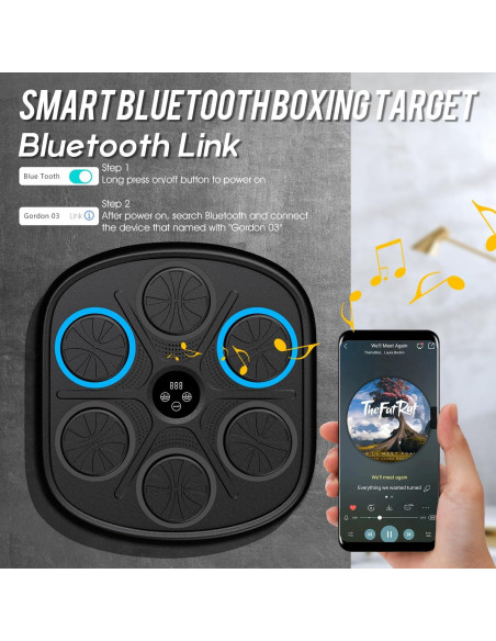 Máquina de Boxeo Musical BIRDDIE MB2829 con Guantes