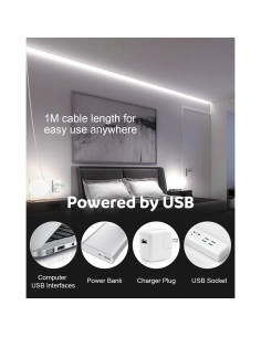 Tira de Luz LED COB 1M 320Leds 6000K USB Aclorol 2