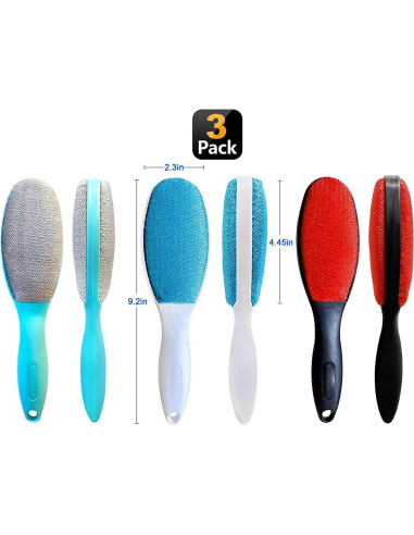 Paquete de 3 Cepillos Quitapelos Reutilizables EzClean