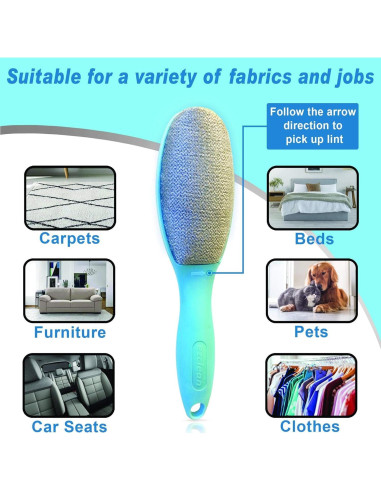 Paquete de 3 Cepillos Quitapelos Reutilizables EzClean