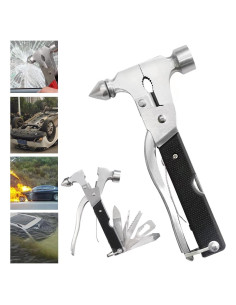 Martillo de Seguridad SMOSUN 12 en 1 para Automóvil - Acero Inoxidable