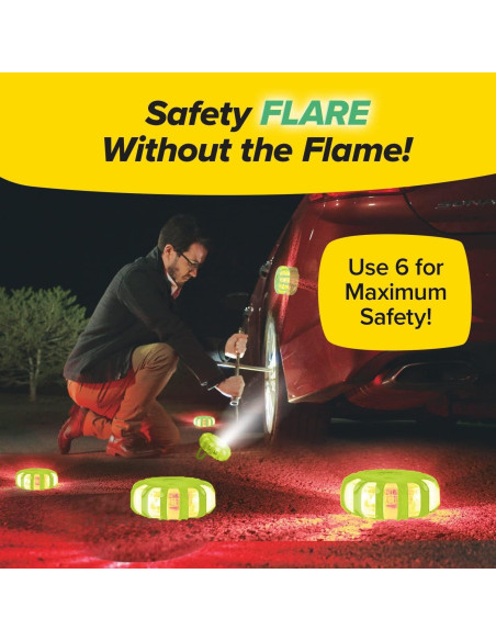 Bengala LED Lizard Flare 15 LEDs 9 Modos de Seguridad Verde