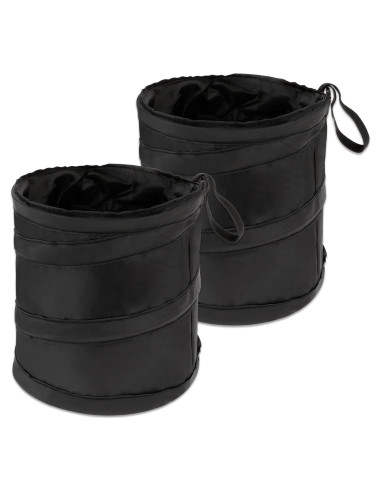 Basurero Plegable para Coche DIVINA VITAE 2 Pcs Negro