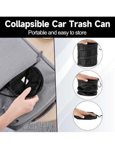 Basurero Plegable para Coche DIVINA VITAE 2 Pcs Negro