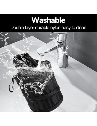 Basurero Plegable para Coche DIVINA VITAE 2 Pcs Negro