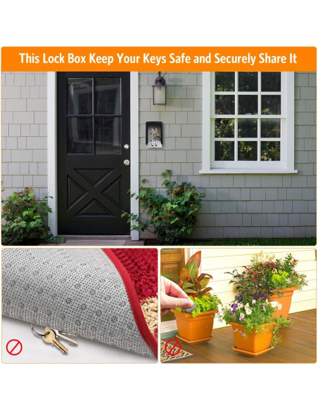 Caja de Llave de Combinación Fayleeko Gris para 5 Llaves
