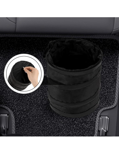 Basurero Plegable para Coche DIVINA VITAE 2 Pcs Negro
