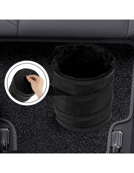 Basurero Plegable para Coche DIVINA VITAE 2 Pcs Negro
