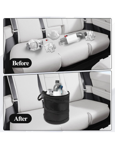 Basurero Plegable para Coche DIVINA VITAE 2 Pcs Negro