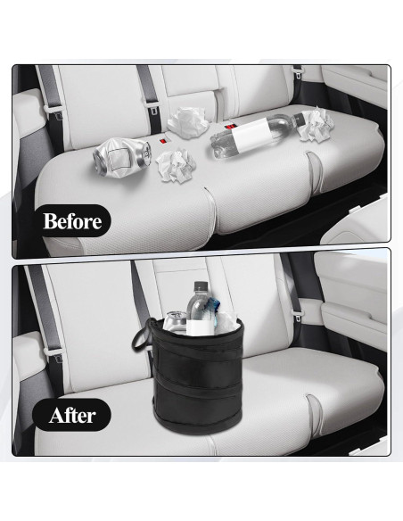 Basurero Plegable para Coche DIVINA VITAE 2 Pcs Negro