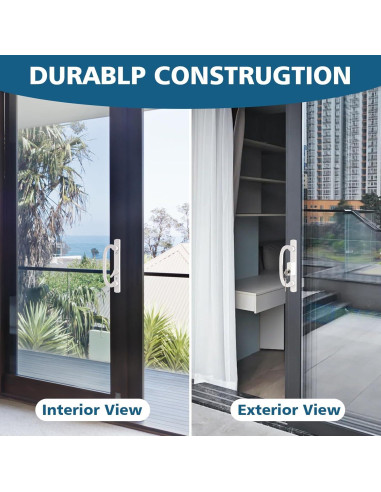 Juego de Manijas para Puertas Corredizas Zinkitool Blanco