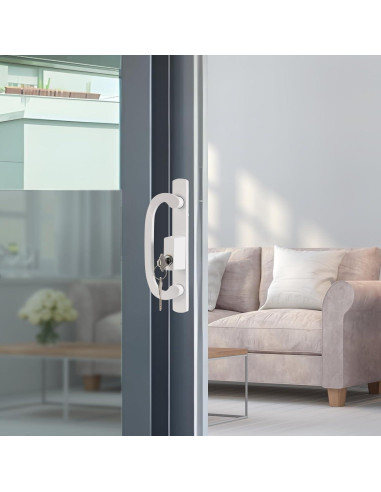 Juego de Manijas para Puertas Corredizas Zinkitool Blanco