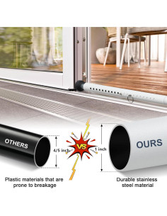 Barra de Seguridad Ajustable LAIDER HEROS 44.5-127 cm para Puertas Corredizas 2