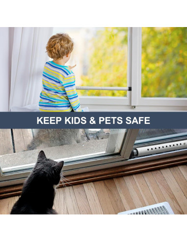 Barra de Seguridad Ajustable LAIDER HEROS 44.5-127 cm para Puertas Corredizas