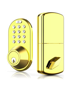 Cerradura Electrónica MiLocks con Teclado y 15 Códigos - Latón Pulido