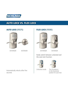 Candado Electrónico Schlage FE575 PLY 626 ELA con Teclado y Auto-Bloqueo 2