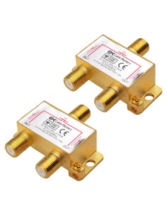 Divisor Coaxial 2 Vías Cable Matters Chapado en Oro