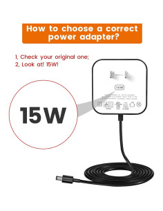 Adaptador de Corriente 15W Weishan para Echo Pop y Dot 2