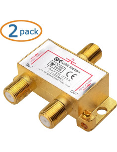 Divisor Coaxial 2 Vías Cable Matters Chapado en Oro 2