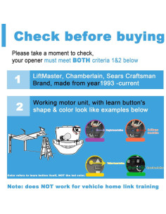 Control Remoto Universal para Garaje LAWOHO 892MAX - Paquete de 2 2