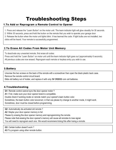 Control Remoto Universal para Garaje LAWOHO 892MAX - Paquete de 2
