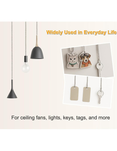 Extensor de Cadena para Ventilador DLHMBOQ 304.8 cm Acero Inoxidable