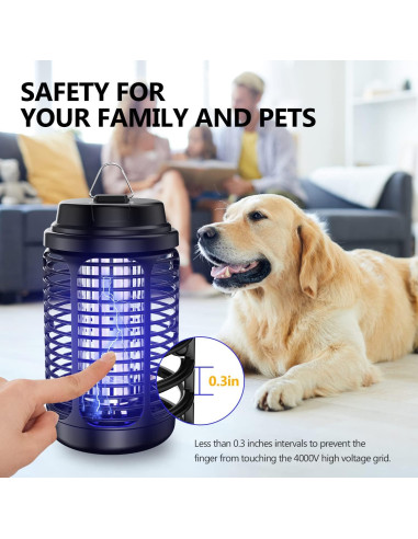 Zapper de Insectos Eléctrico VANELC 4000V Impermeable 1.05kg