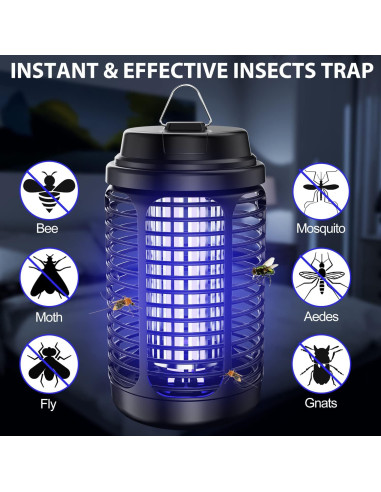 Zapper de Insectos Eléctrico VANELC 4000V Impermeable 1.05kg