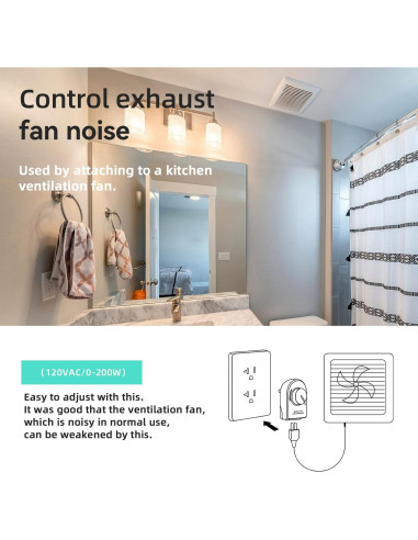 Regulador Enchufable SHENZHEN 330A para Lámparas y Ventiladores 120V