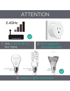 Enchufe Regulador WiFi Inteligente MoesGo Blanco 200W 2