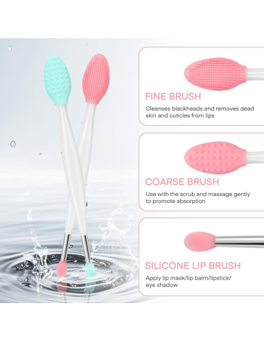 Cepillo Exfoliante de Labios Unaone - 2 Piezas Silicona