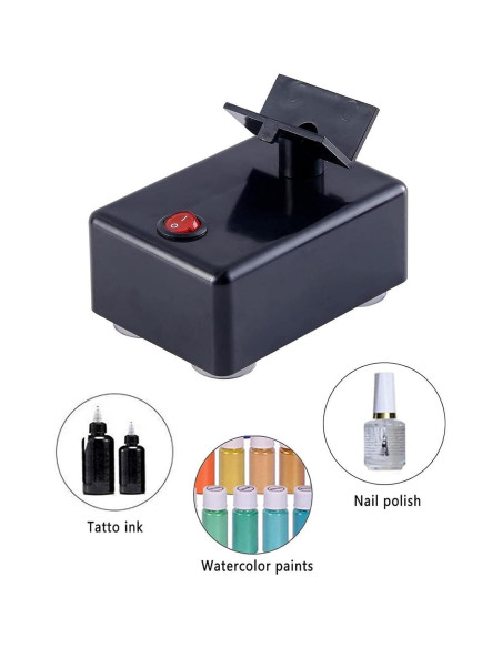 Agitador de Esmalte de Uñas Hiborth 3200 RPM Portátil Negro