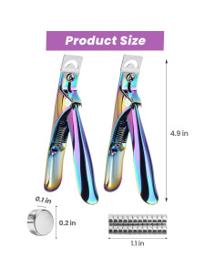 Cortadores de Uñas Acrílicas Inartato 2pcs con Imán Arcoíris 2